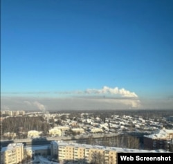 Вид на КОС в ясный безветренный день.