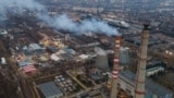 View of Chisinau, from Ciocana, including the CETs, smoke, air pollution