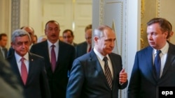 Qarabağ danışıqları, Vladimir Putin, İlham Əliyev, Serzh Sargsyan, St. Petersburg, 20 iyun 2016.