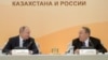 Қазақстан президенті Нұрсұлтан Назарбаев (оң жақта) пен Ресей президенті Владимир Путин өңіраралық ынтымақтастық форумында. Петропавл, 8 қараша 2018 жыл.