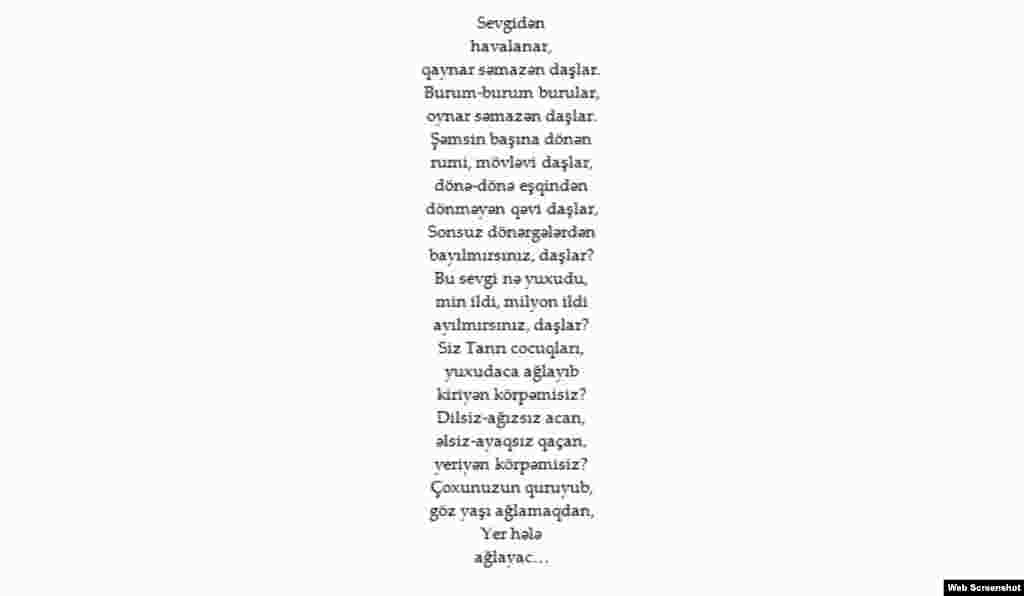 Azerbaijan - Poem by Azeri poet Asad Jahangir