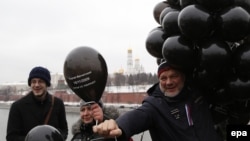 Акция памяти Сергея Магнитского в Москве в день 6-й годовщины его смерти – 16 ноября 2015 года