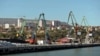 Daghestan -- Cranes are seen in the Commercial Sea Port of Makhachkala, September 24, 2012