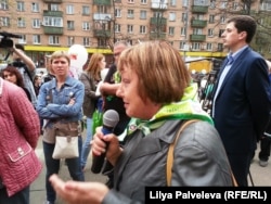 Галина Михалева. Митинг прошел при поддержке партии "Яблоко"