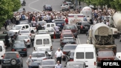 Грузинская оппозиция блокировала движение в центре Тбилиси